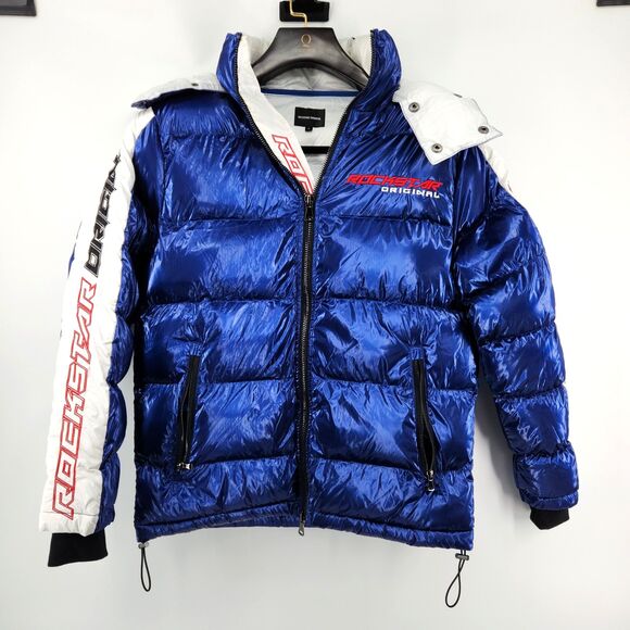 ROCKSTAR ORIGINAL PUFFER WINTER JACKET Men Size Small - Picture 1 of 16